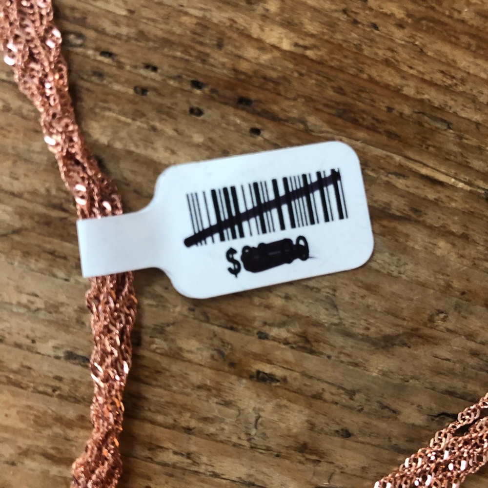 NWT Free People Rose Gold Knot Chain Necklace - Picture 6 of 6
